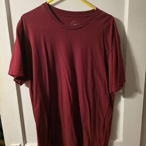 Men's Burgundy Crew Neck T-Shirt